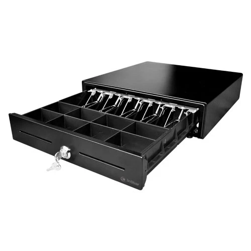 CASH DRAWER BLACK 5 Notes 8 Coins
